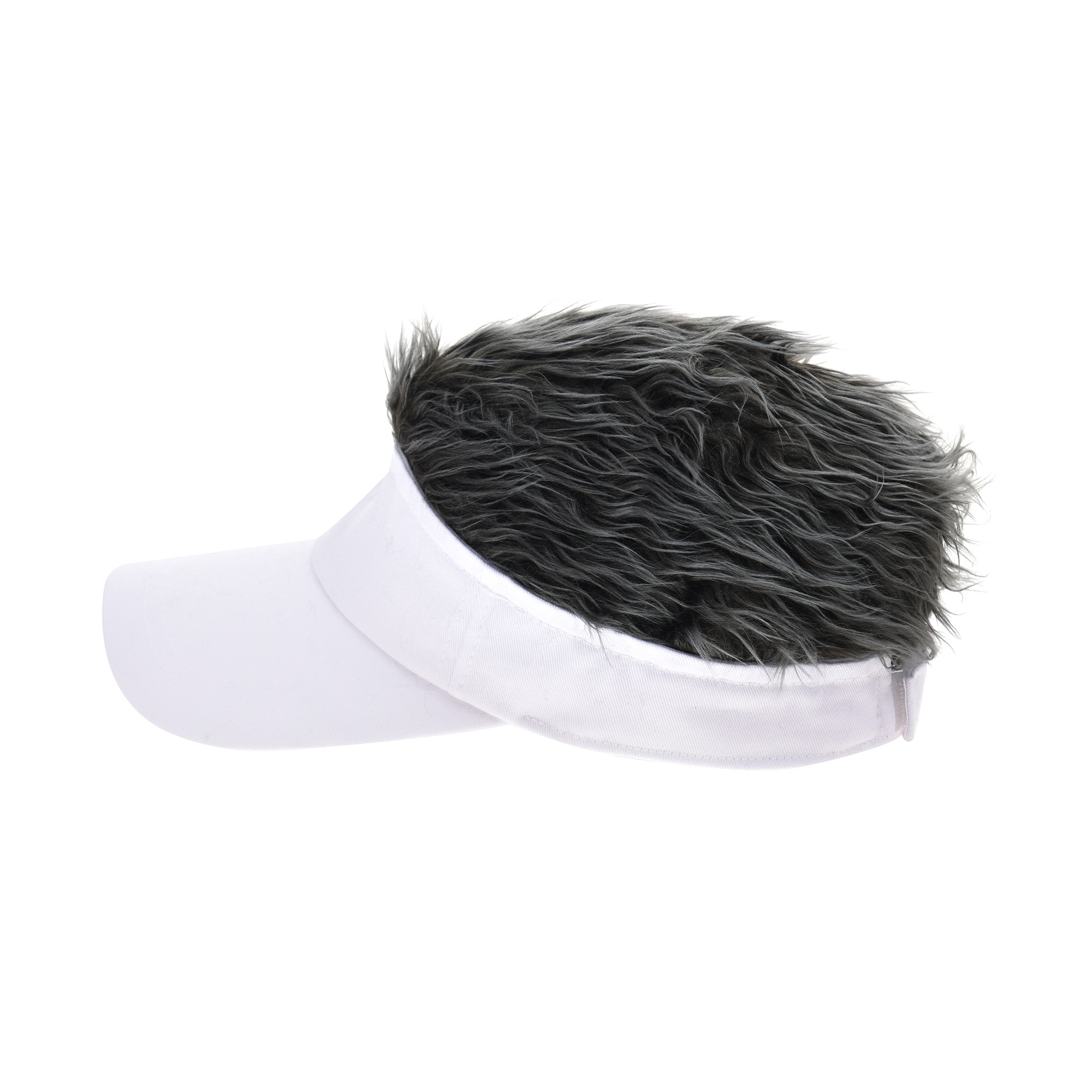 WITHMOONS Flair Hair Sun Visor Cap With Fake Hair Wig Novelty KR1588 EBay