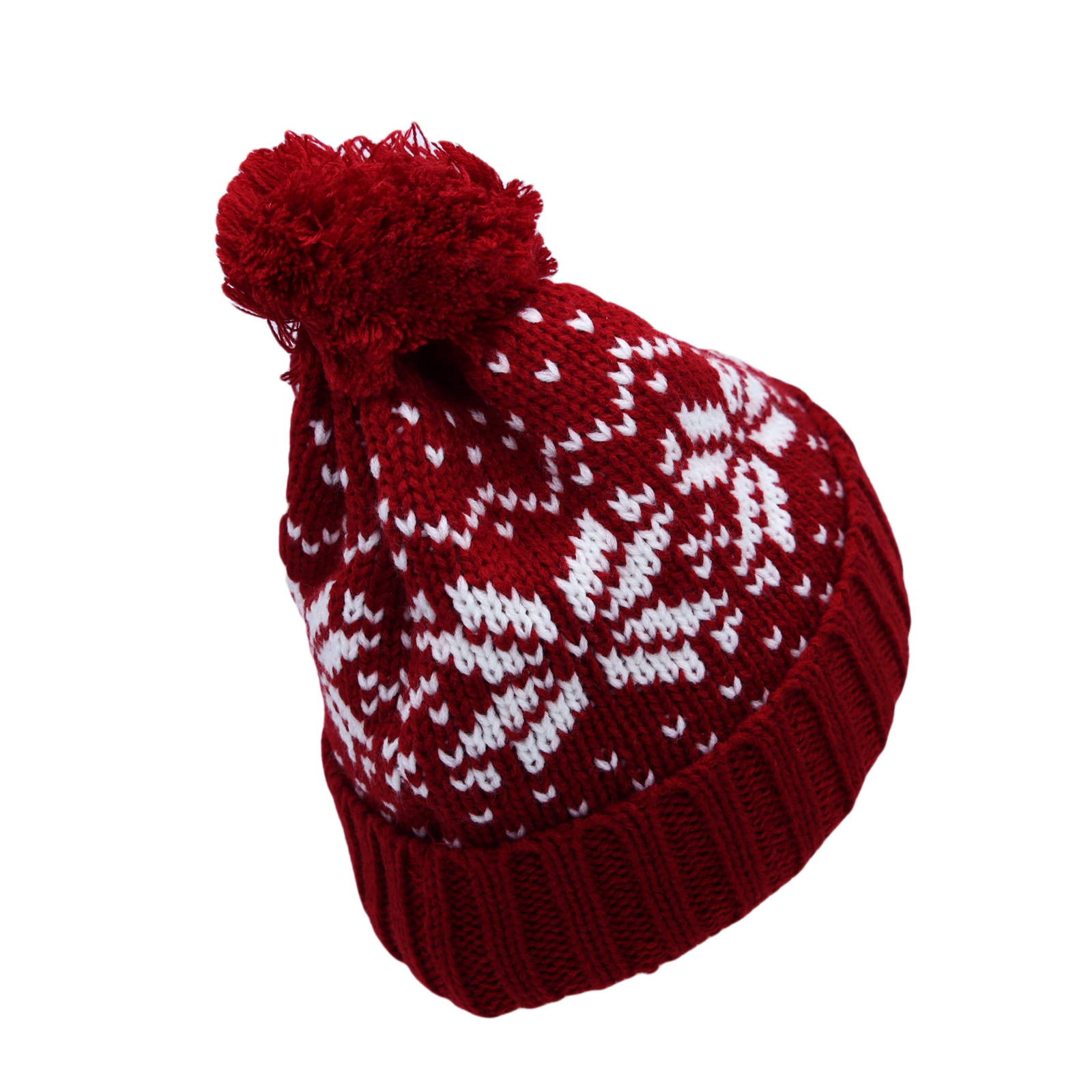 red bobble hat uk