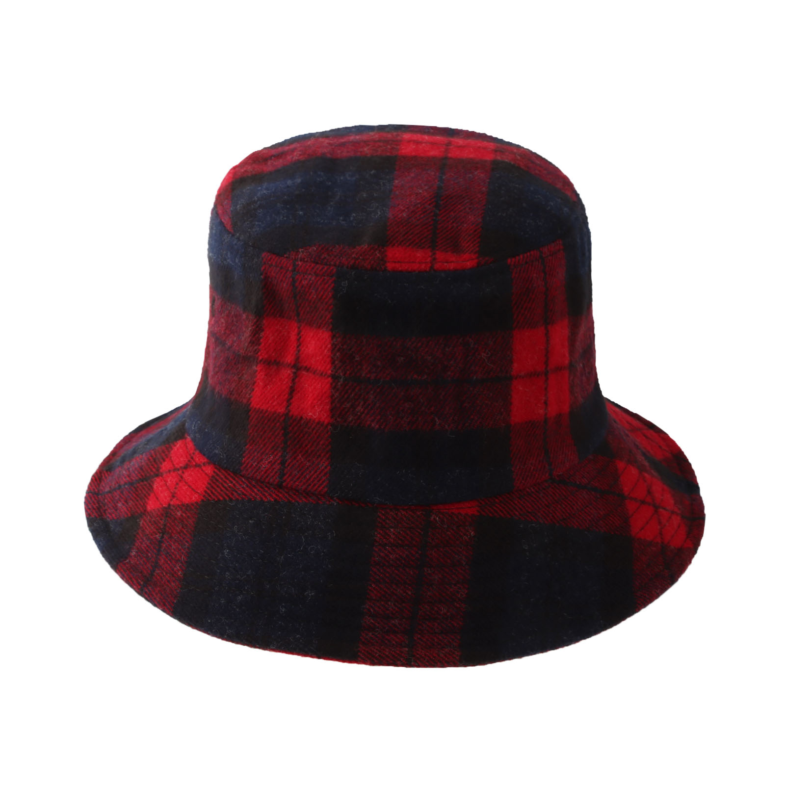 WITHMOONS Wool Plaid Tartan Bucket Fedora Hat Winter Check Cap KRB1292 ...