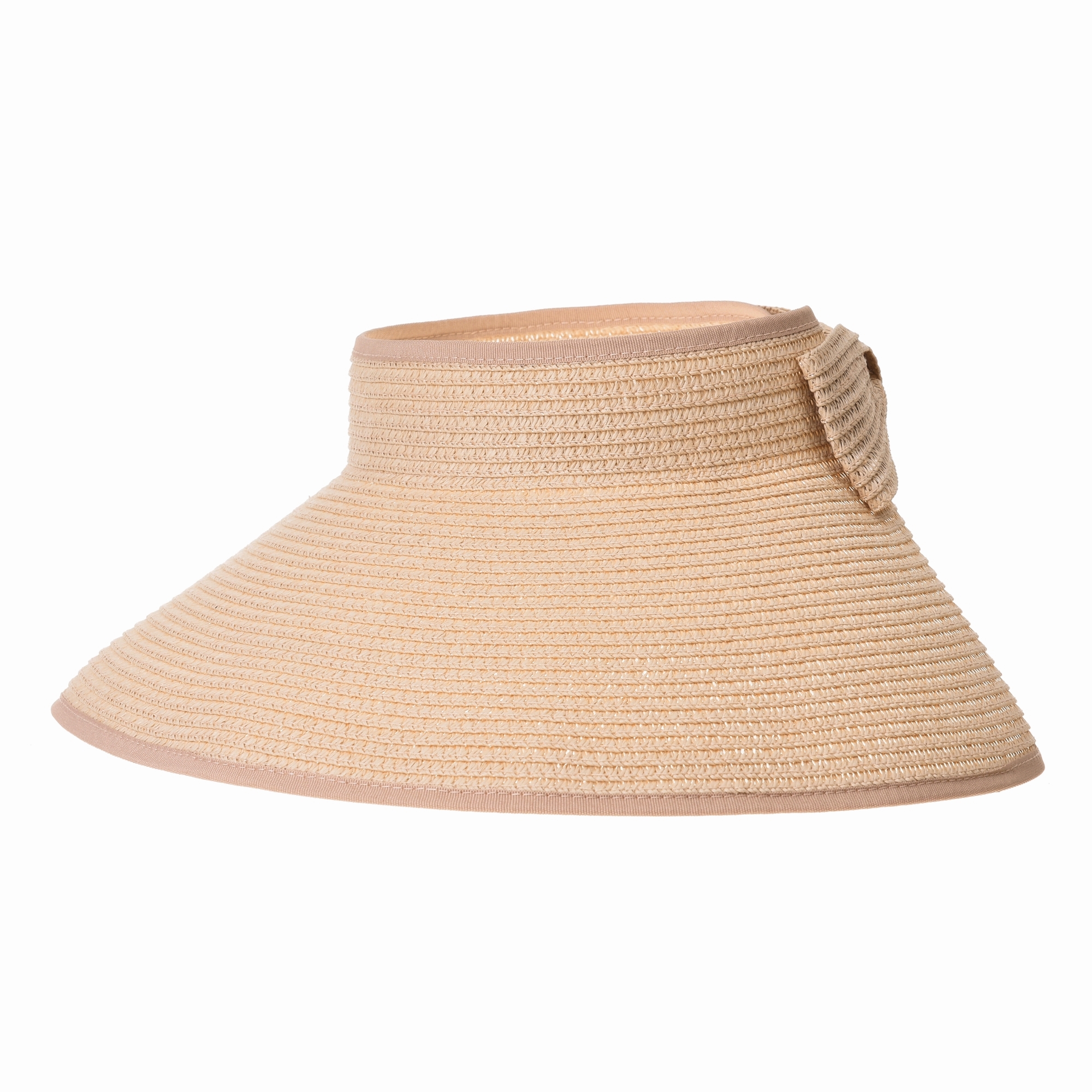 WITHMOONS Womens Sun Visor Packable Wide Brim Roll-Up Beach Straw Hat ...