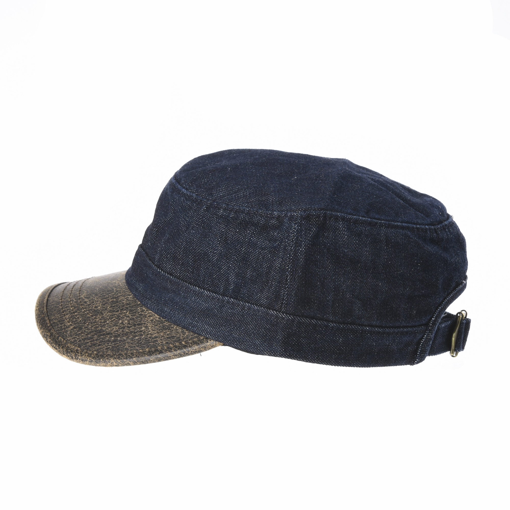 WITHMOONS Cadet Cap Denim Vintage Hat Faux Leather Brim NC4691 | eBay