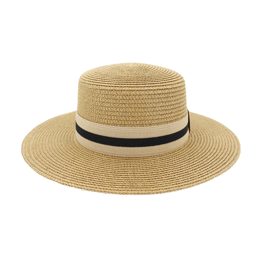 WITHMOONS Boater Skimmer Sailor Straw Amish Hat Banded 1920 Costumes ...